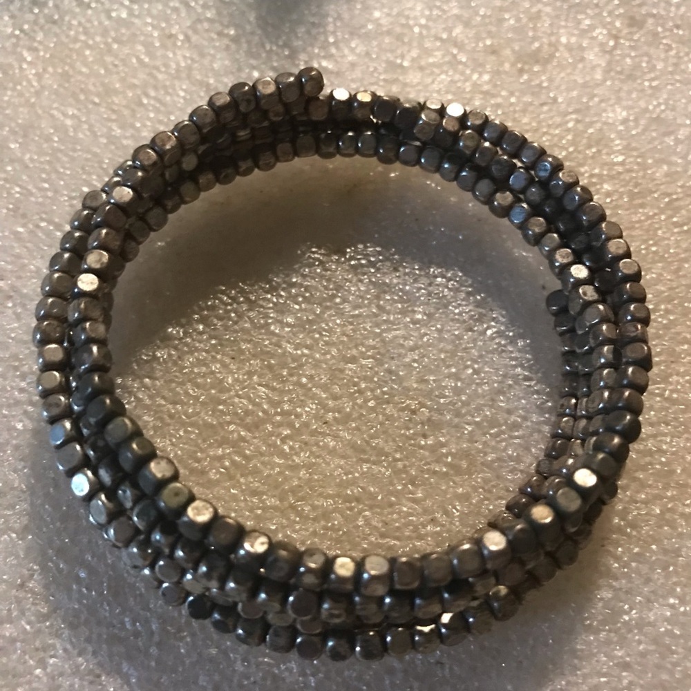Silver-Tone Coil Beaded Bracelet - Women's Jewelry